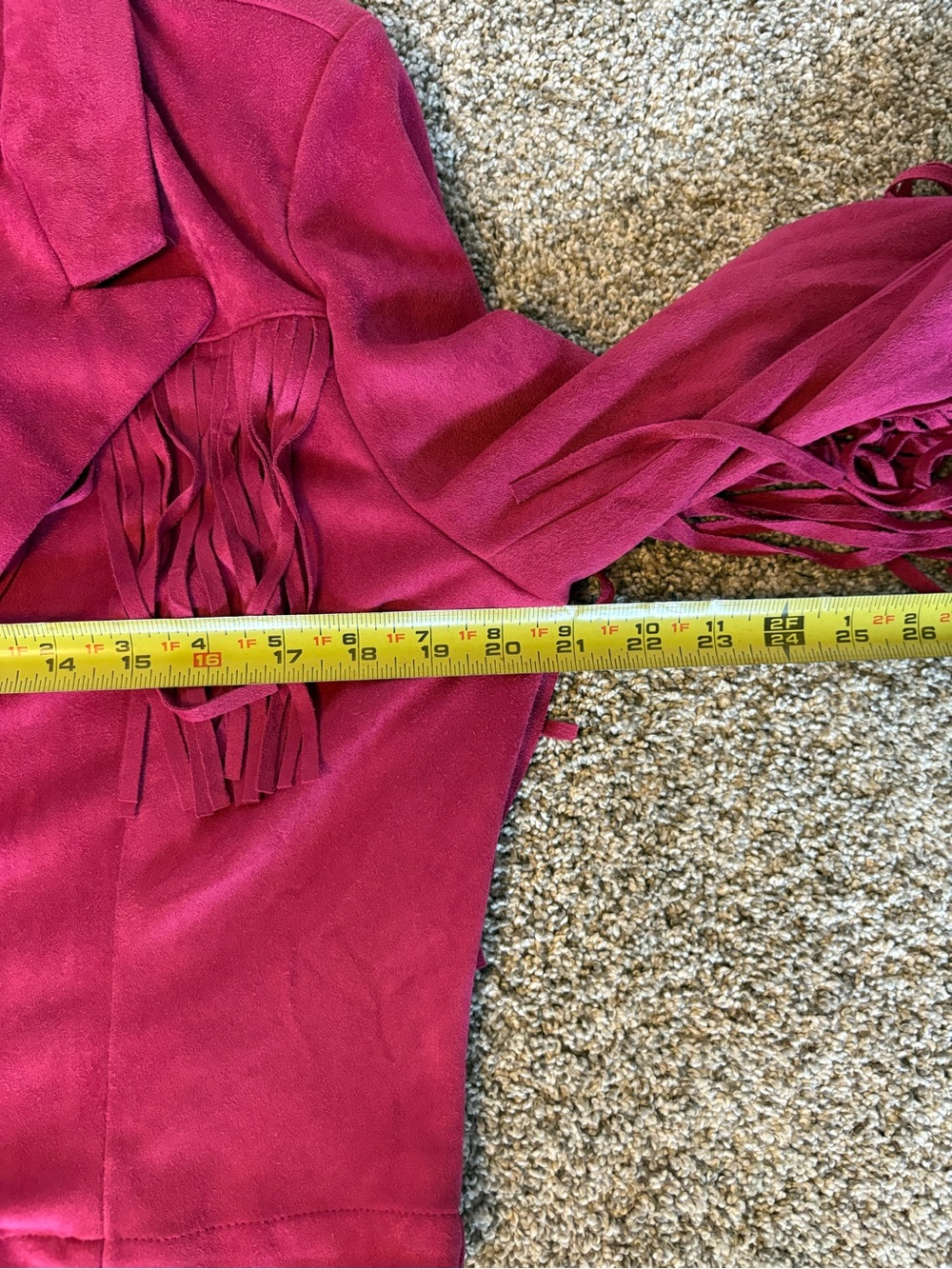 TCEC Women's Raspberry Fringe Blazer - Picture 10 of 12